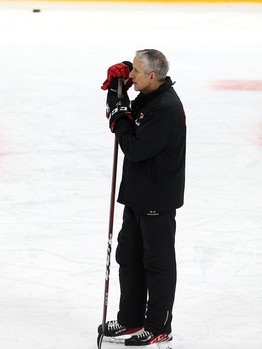 Тренировка «Авангарда» перед матчем в Уфе