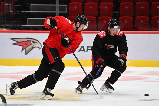 Тренировка «Авангарда» перед матчем с «Барысом»