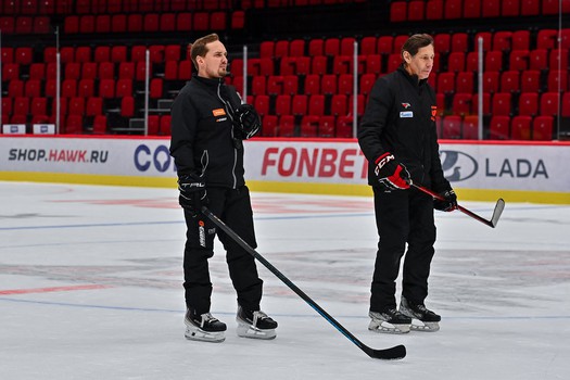 Тренировка воспитанников Хоккейной Академии «Авангард» 2019 года рождения на G-Drive Арене