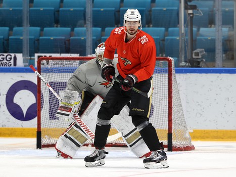 Тренировка «Авангарда» перед матчем в Нур-Султане
