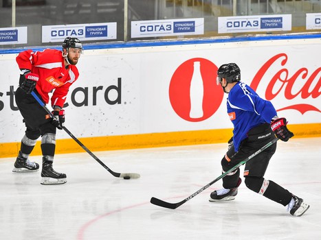 Раскатка "Авангарда" перед матчем с "Югрой"