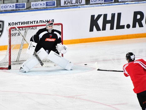 Раскатка "Авангарда" перед матчем с "Барысом"