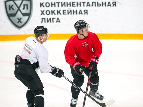 Раскатка «Авангарда» перед матчем с «Автомобилистом»