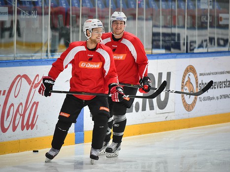 Раскатка "Авангарда" перед выездным матчем с "Северсталью"