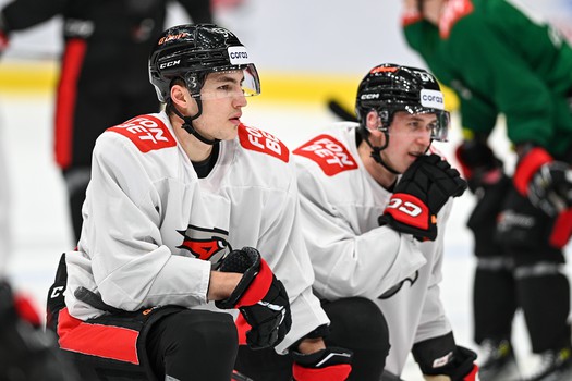 Раскатка «Авангарда» перед матчем с «Автомобилистом»