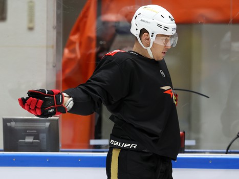 Раскатка «Авангарда» перед матчем в Хабаровске