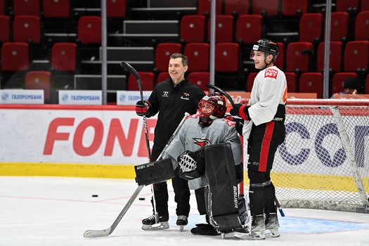 Раскатка «Авангарда» перед матчем с «Барысом»