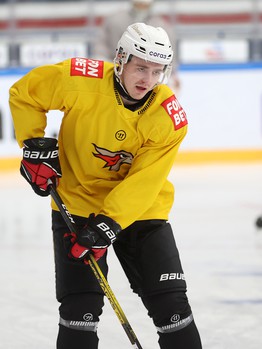 Раскатка «Авангарда» перед матчем в Нижнекамске