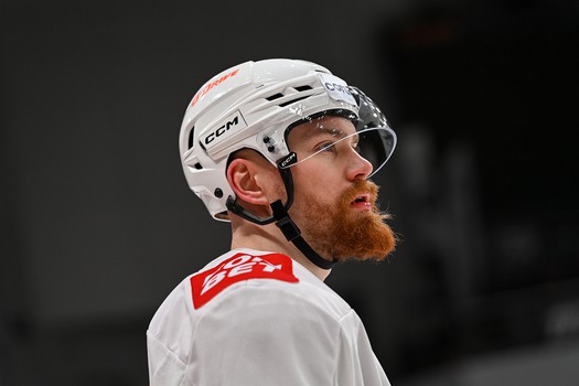 Раскатка «Авангарда» перед матчем в Челябинске