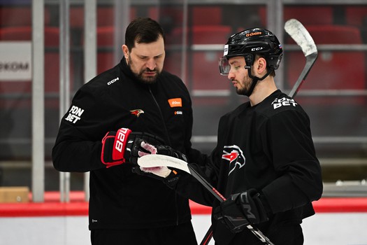 Тренировка «Авангарда» перед первым матчем серии с ЦСКА