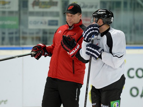 Раскатка "Авангарда" перед матчем со "Львом" 26.11.13