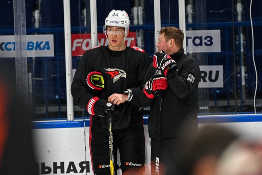 Раскатка «Авангарда» перед матчем в Ярославле