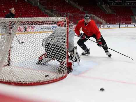 Раскатка «Авангарда» перед матчем с «Амуром»