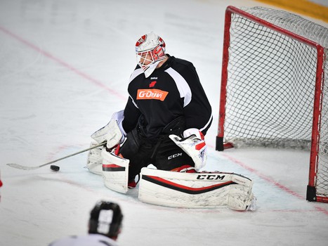 Раскатка "Авангарда" перед матчем с "Витязем"