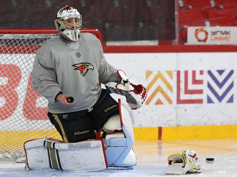 Тренировка «Авангарда» перед матчем в Екатеринбурге