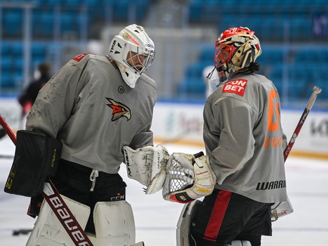 Раскатка «Авангарда» перед матчем в Нур-Султане