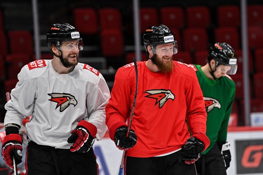 Тренировка «Авангарда» перед матчем с «Автомобилистом»