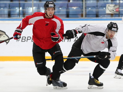 Раскатка «Авангарда» перед матчем с «Адмиралом»