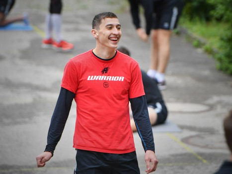 Раскатка "Авангарда" перед товарищеской игрой с "Витязем"