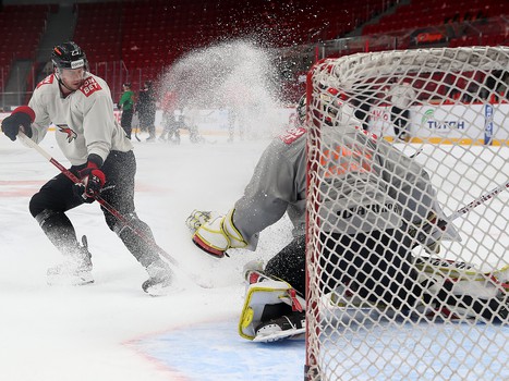 Раскатка «Авангарда» перед вторым матчем серии с «Автомобилистом»