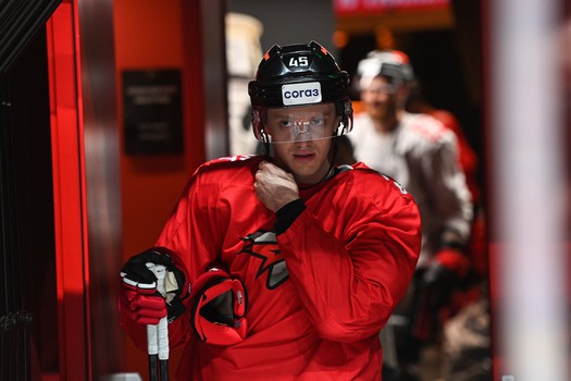 Первая ледовая тренировка «Авангарда»