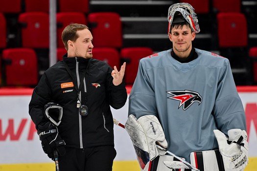 Тренировка воспитанников Хоккейной Академии «Авангард» 2019 года рождения на G-Drive Арене