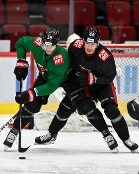 Раскатка «Авангарда» перед матчем с «Локомотивом»