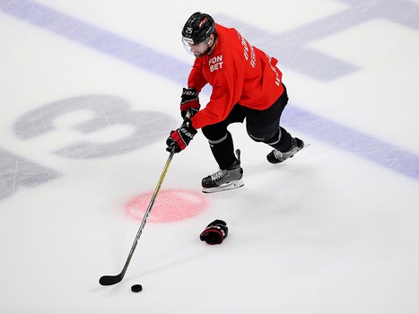 Раскатка «Авангарда» перед матчем с «Металлургом»