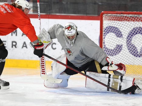 Раскатка «Авангарда» перед матчем в Екатеринбурге