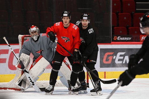 Раскатка «Авангарда» перед матчем с «Нефтехимиком»