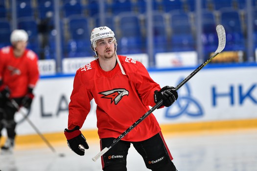 Тренировка «Авангарда» перед матчем в Нижнекамске