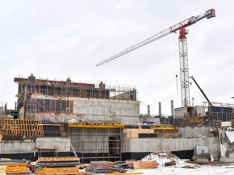 Продолжается строительство Хоккейной академии "Авангард"