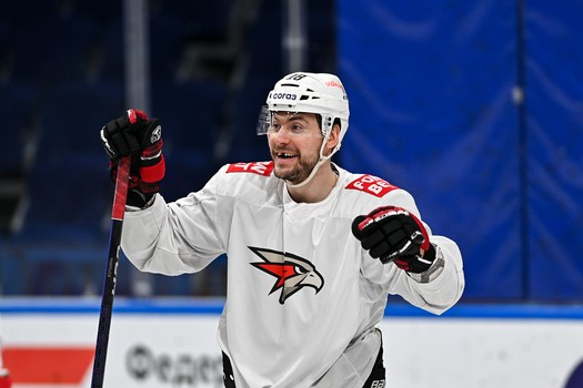 Раскатка «Авангарда» перед матчем в Ярославле