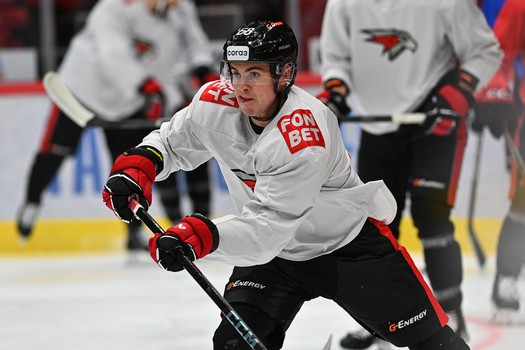 Тренировка «Авангарда» перед матчем с «Металлургом»