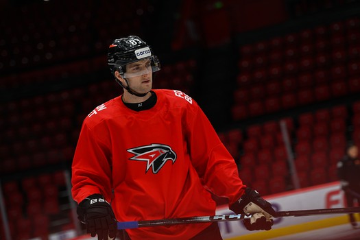 Тренировка «Авангарда» перед матчем с «Нефтехимиком»