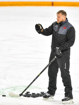 Раскатка "Авангарда" перед матчем с ЦСКА