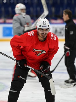 Раскатка «Авангарда» перед матчем в Уфе