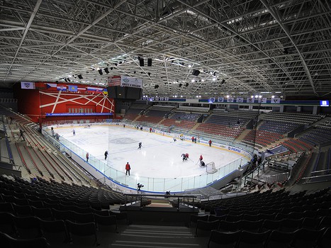 Раскатка "Авангарда" перед матчем с "Югрой" 24.01.2014