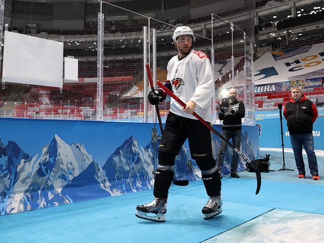 Раскатка «Авангарда» перед матчем в Сочи