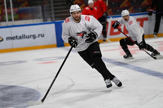 Раскатка «Авангарда» перед матчем в Магнитогорске