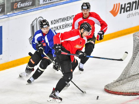 Раскатка "Авангарда" перед матчем с "Ак Барсом"