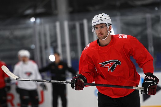 Тренировка «Авангарда» перед матчем в Новосибирске