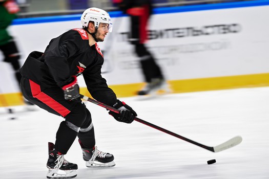 Раскатка «Авангарда» перед матчем в Нижнем Новгороде