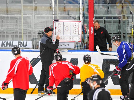 Раскатка "Авангарда" перед матчем с ЦСКА