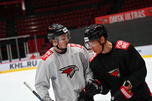 Тренировка «Авангарда» перед четвёртым матчем серии с «Металлургом»