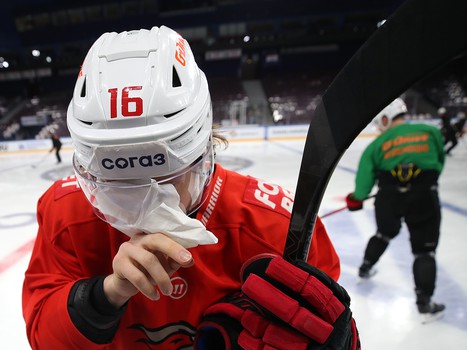 Тренировка «Авангарда» перед четвёртым матчем серии с «Металлургом»