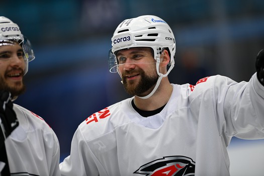 Тренировка «Авангарда» перед матчем в Астане