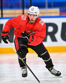 Раскатка «Авангарда» перед матчем в Тольятти