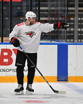 Раскатка «Авангарда» перед матчем в Минске