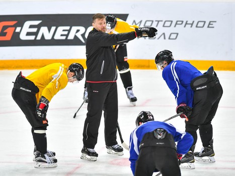 Раскатка "Авангарда" перед матчем с "Барысом"